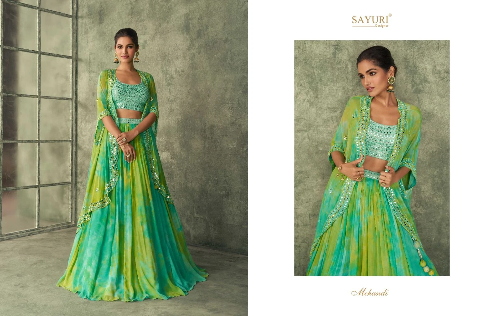 Sayuri Designer Wedding Attires 1 Nx Real Georgette / Premium Silk  Wholesale Designer Suit Catalog